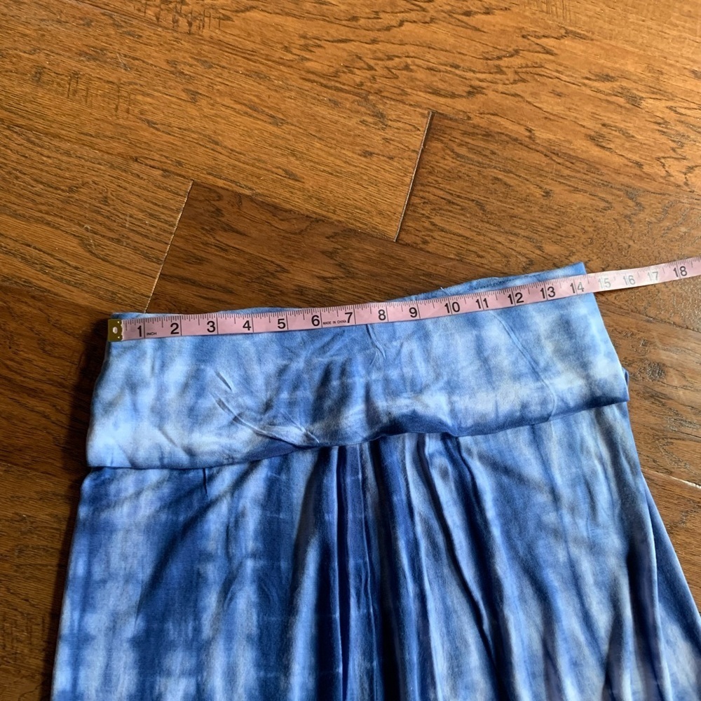 Olive & Oak Tie Dye Column Maxi‎ Skirt Blue - Picture 5 of 8